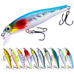 HENGJIA MI160 8.8cm 9g 漂浮水面小魚假餌，1、2、3、4、5、6、7、8、9、10，10色，10色盒裝