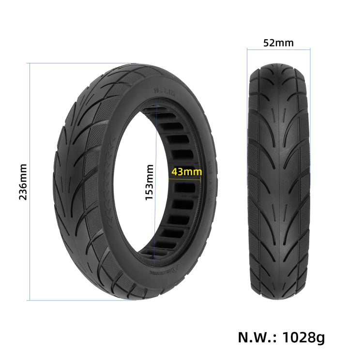 10x2.125 吋實心輪胎 適用 Ninebot Segway F20/F25/F30/F40 電動滑板車，10x2.125 吋