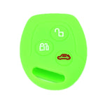 For Ford Transit/Focus 2pcs 3-Button Silicone Key Protector, Rose Red, Pink, Orange, Sea ??Blue, Sky Blue, New Green