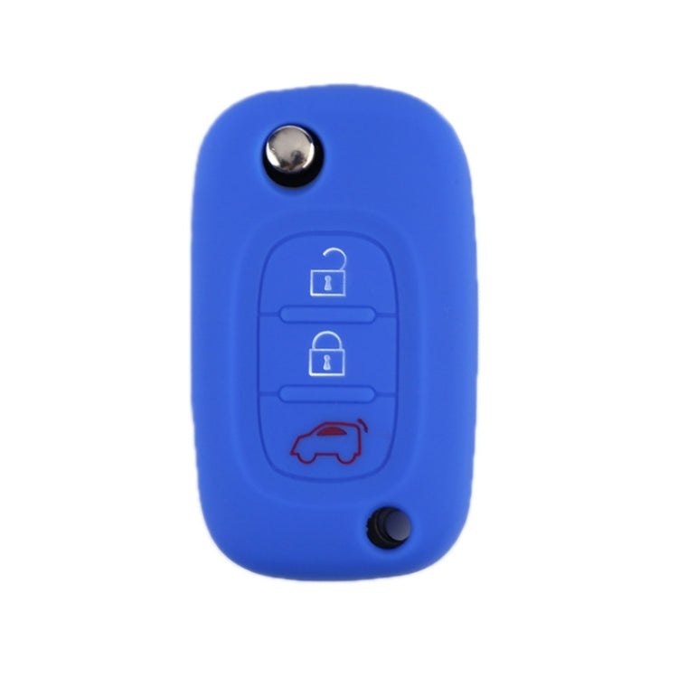 For Mercedes-Benz Smart Folding 2pcs 3 Button Silicone Key Case, Rose Red, Pink, Orange, Yellow, Apple Green, Sea Blue, Light Blue, Purple, White Gray, Black
