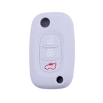 For Mercedes-Benz Smart Folding 2pcs 3 Button Silicone Key Case, Rose Red, Pink, Orange, Yellow, Apple Green, Sea Blue, Light Blue, Purple, White Gray, Black