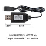 7.4V 鋰電池充電器 玩具飛機配件 USB 數據線