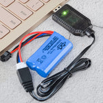 7.4V 鋰電池充電器 玩具飛機配件 USB 數據線