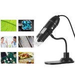 A8 50X-1000X USB 軟管支架數位顯微鏡 LED 燈手持便攜顯微鏡，A8 50X-1000X