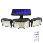 遙控太陽能壁燈 LED 三重旋轉感應泛光燈，192LED 一體式，192COB 一體式，192LED 分體式，192COB 分體式