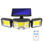 遙控太陽能壁燈 LED 三重旋轉感應泛光燈，192LED 一體式，192COB 一體式，192LED 分體式，192COB 分體式