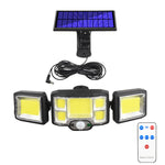 遙控太陽能壁燈 LED 三重旋轉感應泛光燈，192LED 一體式，192COB 一體式，192LED 分體式，192COB 分體式