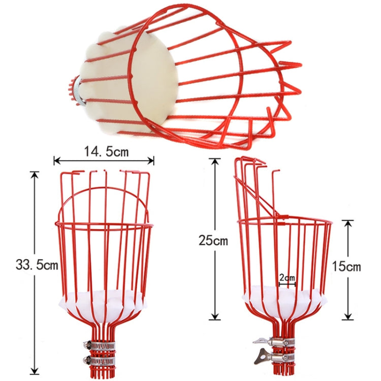 不鏽鋼高空採果器 採果工具，帶4節1.6米桿，帶6節2.4米桿，帶9節3.6米桿，帶10節4米桿