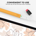 AhaStyle PT180-2 矽膠保護套防滑防摔電容筆套，適用於 Apple Pencil 1，適用於 Apple Pencil 2