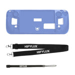 適用於 Steam Deck Hifylux ST-PF14 遊戲主機矽膠保護套防刮防滑手持套帶掛繩，藍色矽膠套，紅色矽膠套
