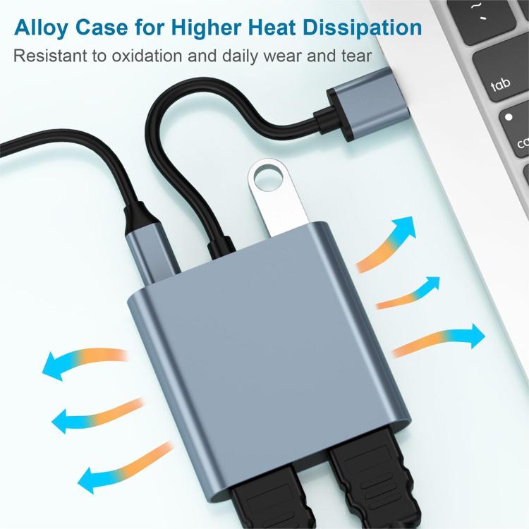 USB 3.0 轉雙 HDMI、USB、USB-C / Type-C 高清轉換器 4K USB 同屏擴展器，USB 3.0 轉雙 HDMI