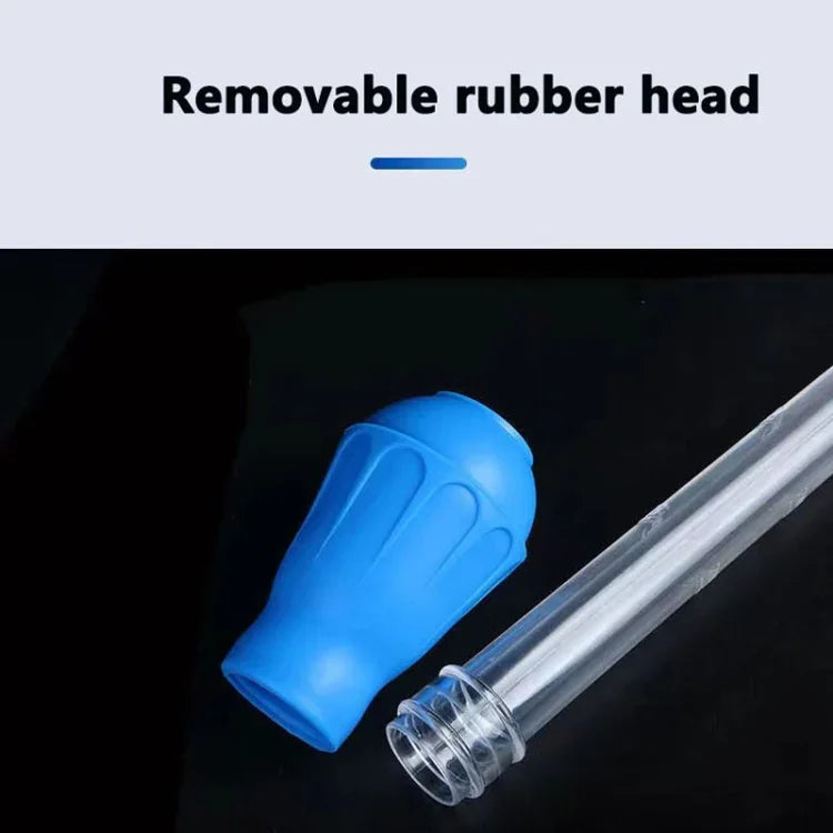 小型魚缸換水吸便器手動迷你吸管，藍色，綠色