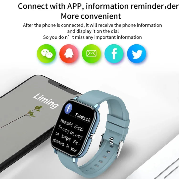 H10 1.69 inch Screen Bluetooth Call Smart Watch, Support Heart Rate/Blood Pressure/Sleep Monitoring, Black, Pink, Yellow, Grey, Blue Net+Silicone, Black Net+Silicone, Pink Net+Silicone, Gold Net+Silicone, Silver Net+Silicone