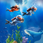 2件裝魚缸潛水員水族裝飾造景裝飾，常規黑色，常規粉色，常規綠色，帶攝像頭藍色，帶攝像頭黑色，帶攝像頭粉色，帶攝像頭綠色，帶攝像頭橙色，常規藍色，常規橙色