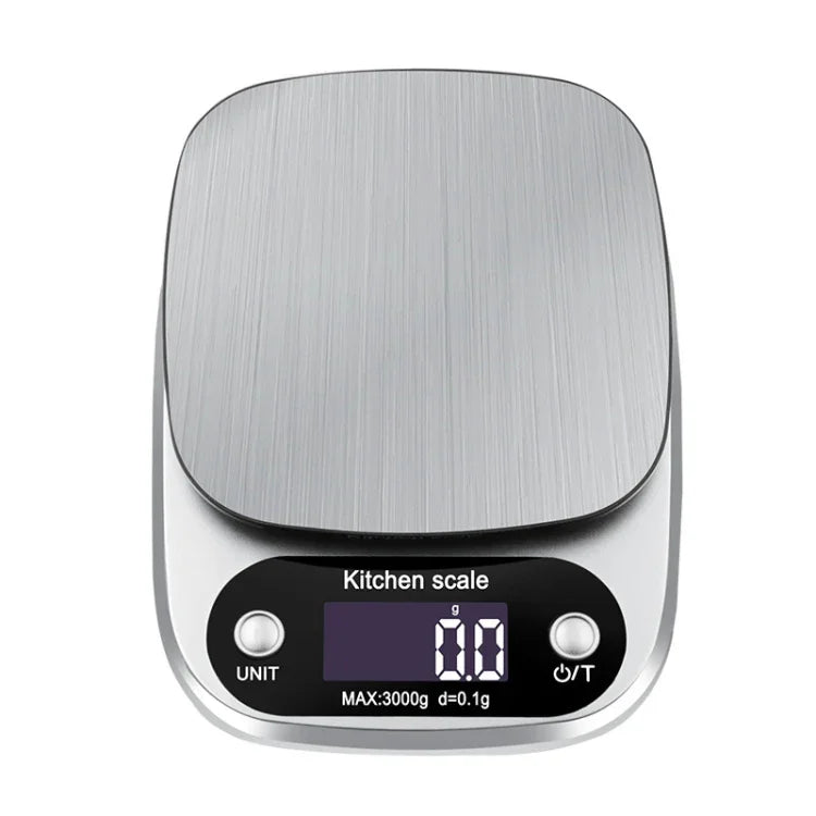 小型多功能廚房高精度電子秤LCD數字顯示食物秤，3kg/ 0.1g，5kg/ 0.1g，10kg/ 1g