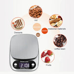 小型多功能廚房高精度電子秤LCD數字顯示食物秤，3kg/ 0.1g，5kg/ 0.1g，10kg/ 1g