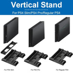 適用於 PS4 / PS4 Slim / PS4 Pro 散熱風扇支架主機直立支架冷卻器帶雙控制器充電器，JL-P1908