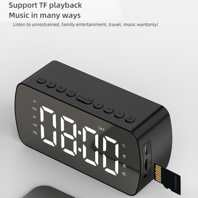 戶外便攜卡片藍牙喇叭 小型時鐘收音機，Q5 黑色 1400mAh，Q5 白色 1400mAh