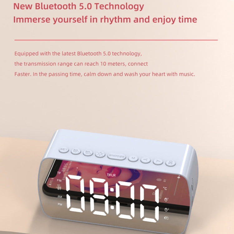 戶外便攜卡片藍牙喇叭 小型時鐘收音機，Q5 黑色 1400mAh，Q5 白色 1400mAh
