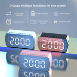 戶外便攜卡片藍牙喇叭 小型時鐘收音機，Q5 黑色 1400mAh，Q5 白色 1400mAh