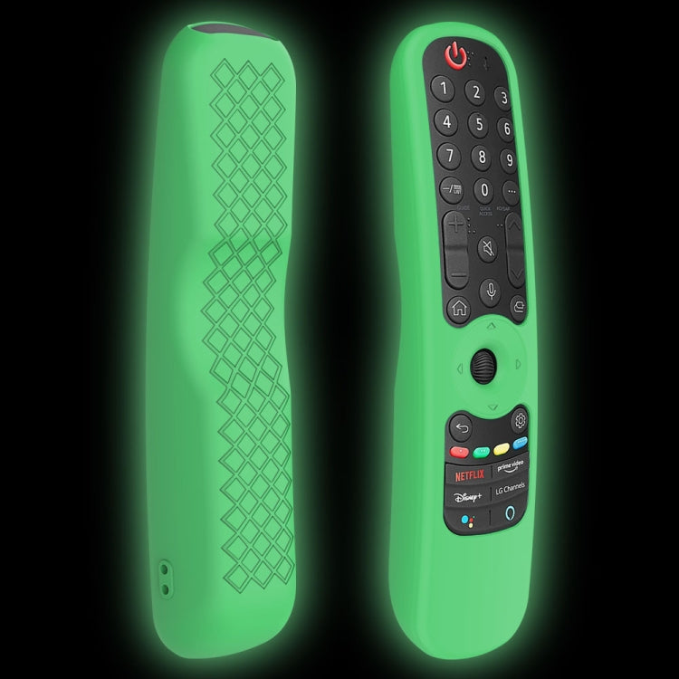 適用於 LG AN-MR21GC / AN-MR21N / AN-MR21GA 電視遙控器矽膠保護套，GS0020 黑色，GS0020 白色，GS0020 夜光藍，GS0020 夜光綠