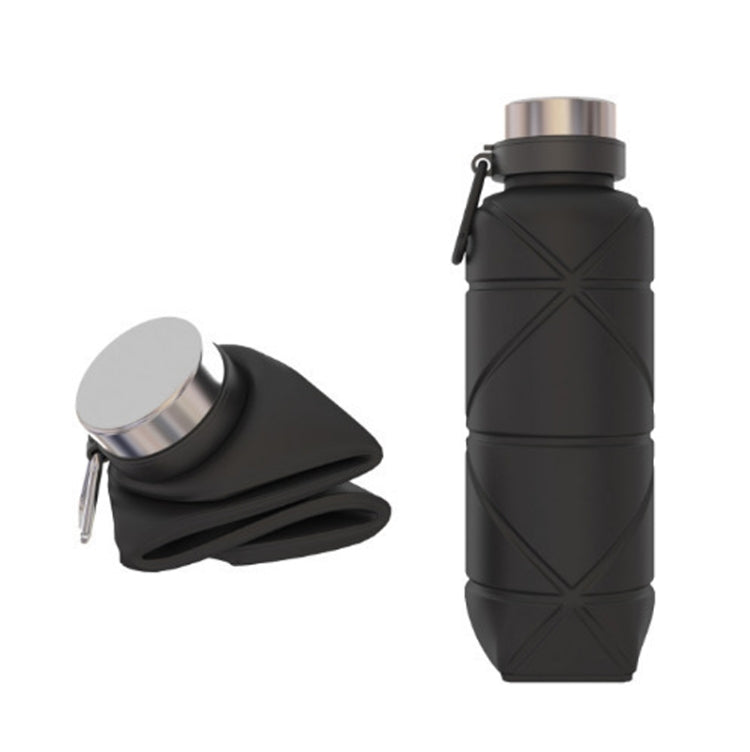 戶外矽膠折疊水杯伸縮水瓶旅行飲水杯帶登山扣，700ml 黑色，700ml 灰色，700ml 紅色，700ml 酒紅色，700ml 藍色