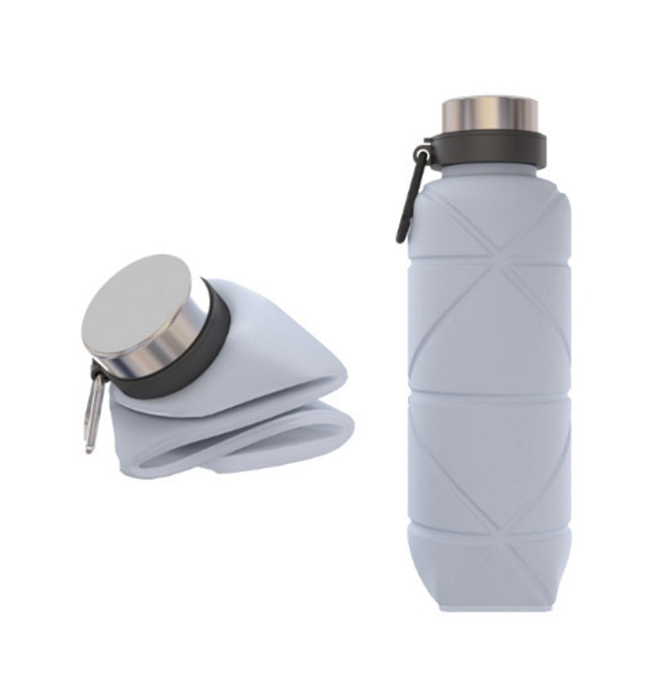 戶外矽膠折疊水杯伸縮水瓶旅行飲水杯帶登山扣，700ml 黑色，700ml 灰色，700ml 紅色，700ml 酒紅色，700ml 藍色