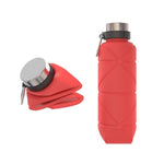 戶外矽膠折疊水杯伸縮水瓶旅行飲水杯帶登山扣，700ml 黑色，700ml 灰色，700ml 紅色，700ml 酒紅色，700ml 藍色