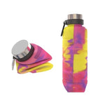 戶外矽膠折疊水杯伸縮水瓶旅行飲水杯帶登山扣，700ml 黑色，700ml 灰色，700ml 紅色，700ml 酒紅色，700ml 藍色