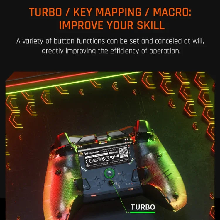 RGB 燈光有線遊戲手把控制器，適用於 PC/Switch，BIGBIGWON C1 S