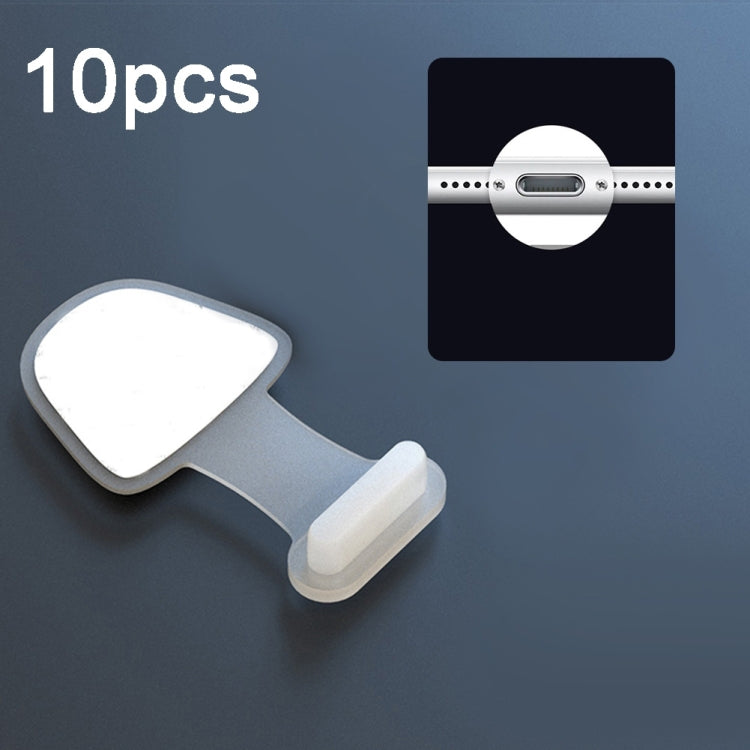 10 個手機充電口矽膠防塵塞 背膠防丟蓋 8 針 USB-C/Type-C