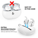 適用於 Beats Studio Buds AhaStyle PT172 耳機矽膠耳塞，款式：耳塞 x 3 + 收納盒（白色）、耳塞 x 3 + 收納盒（紅色）、耳塞 x 3 + 收納盒（黑色）、耳塞（白色）、耳塞（黑色）、耳塞（紅色）