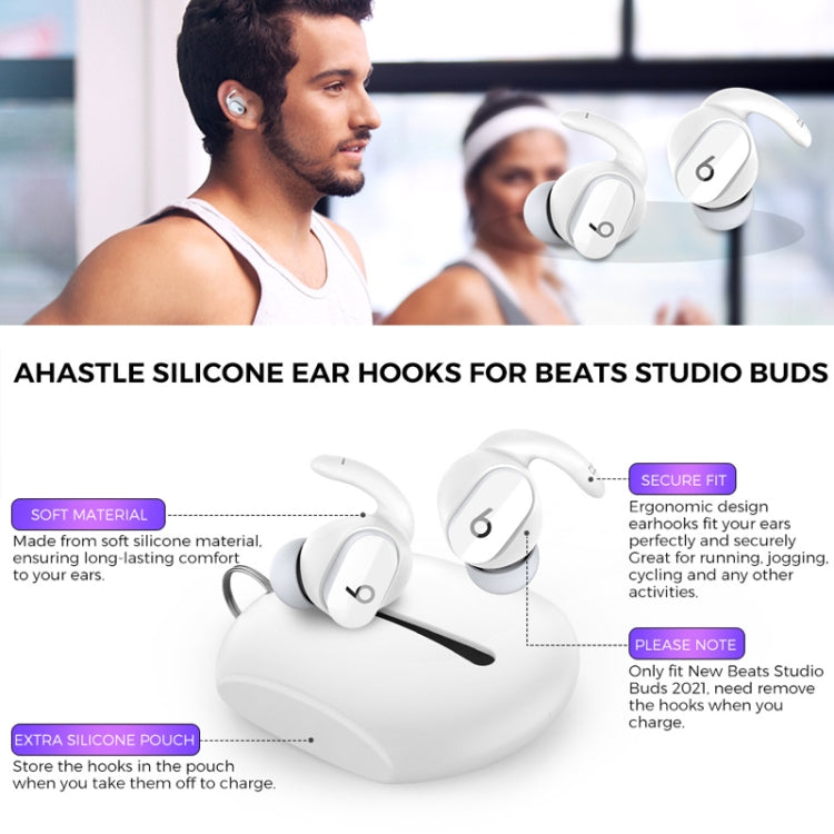 適用於 Beats Studio Buds AhaStyle PT172 耳機矽膠耳塞，款式：耳塞 x 3 + 收納盒（白色）、耳塞 x 3 + 收納盒（紅色）、耳塞 x 3 + 收納盒（黑色）、耳塞（白色）、耳塞（黑色）、耳塞（紅色）