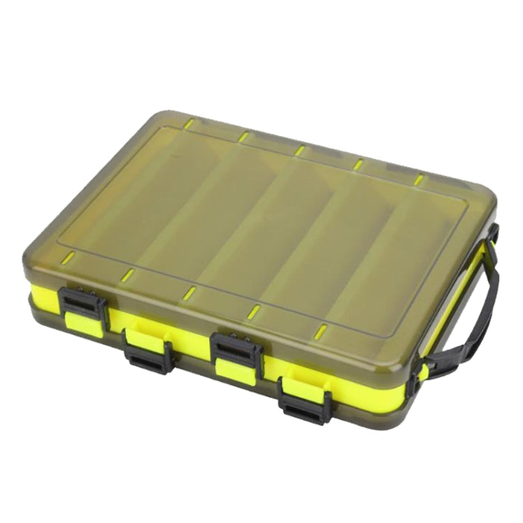 雙面路亞工具箱半透明餌料收納盒，HB326 10格，HB327 14格