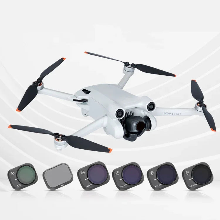 適用於 DJI Mini 3 Pro RCSTQ 偏光濾鏡 無人機配件，ND8/PL、ND16/PL、ND32/PL、ND64/PL，4合1 ND/PL 8/16/32/64，6合1 UV+CPL+ND/PL 8/16/32/64
