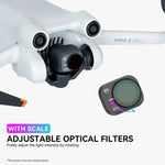 適用於 DJI Mini 3 Pro RCSTQ 偏光濾鏡 無人機配件，ND8/PL、ND16/PL、ND32/PL、ND64/PL，4合1 ND/PL 8/16/32/64，6合1 UV+CPL+ND/PL 8/16/32/64
