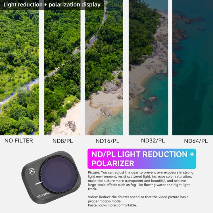 適用於 DJI Mini 3 Pro RCSTQ 偏光濾鏡 無人機配件，ND8/PL、ND16/PL、ND32/PL、ND64/PL，4合1 ND/PL 8/16/32/64，6合1 UV+CPL+ND/PL 8/16/32/64