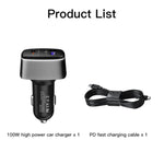 適用於 DJI Mavic 3/Mini 2 RCSTQ 100W 2合1 車載充電器，適用於 DJI Mavic 3/Mini 2
