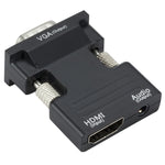 投影機 HDMI 轉接器附音訊線 電腦高清轉換器，HDMI 轉 VGA，VGA 轉 HDMI