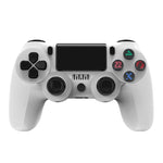 適用於 PS4 無線藍牙遊戲手柄 帶燈條雙震動遊戲手柄，白色，黑色，紅色，藍色，綠色，玫紅色，字母款，線條款，火焰幽靈款，卡通款，浩克款，骷髏款，齒輪款，閃電款，火焰款，雲朵款，爆裂款，木紋款，星紅款