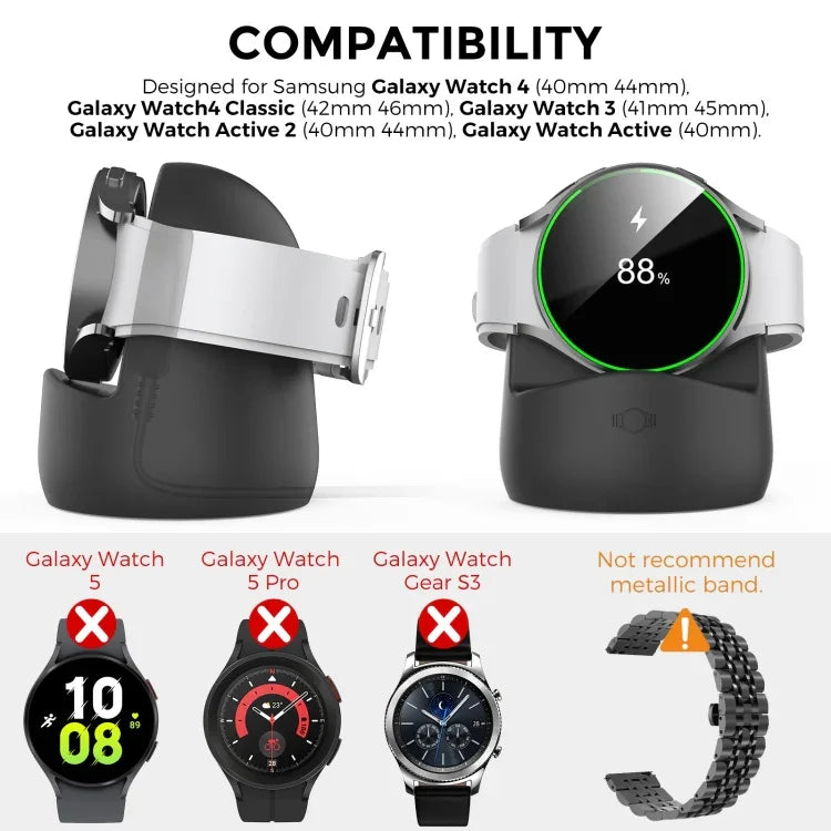 AhaStyle PT181 手錶矽膠充電座，適用於 Galaxy Watch 3 / 4 / Active / Active 2