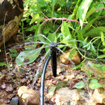 FH-118 13厘米可調8孔地插滴頭園藝灌溉系統澆水噴嘴，紅帽，黑帽