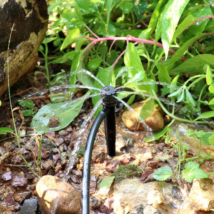 FH-118 13厘米可調8孔地插滴頭園藝灌溉系統澆水噴嘴，紅帽，黑帽