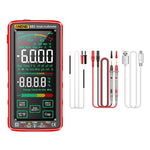 ANENG 683 智能觸控螢幕自動量程可充電萬用表，683紅色，683黑色