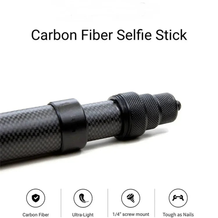 碳纖維加長單腳架隱形自拍棒，適用於 Insta360 / DJI Action / GoPro / 小蟻運動相機，1.5m、3m、5m