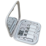 HE-C098 多功能 USB 轉接充電線套裝，附化妝鏡及手機支架，HE-C098 黑色，HE-C098 白色