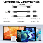HE-C098 多功能 USB 轉接充電線套裝，附化妝鏡及手機支架，HE-C098 黑色，HE-C098 白色