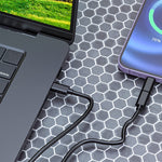 HE-C098 多功能 USB 轉接充電線套裝，附化妝鏡及手機支架，HE-C098 黑色，HE-C098 白色