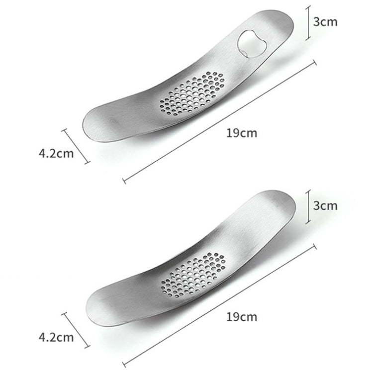 WGKT0089 430不鏽鋼船形大蒜研磨器 手動大蒜壓榨工具 廚房小工具，大蒜研磨器（款式1），大蒜研磨器（款式2）