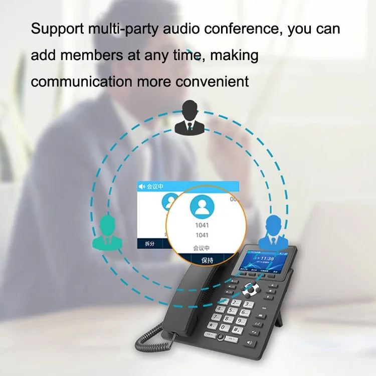 S135 PSTN+SIP 雙模錄音智慧電話 6 路 VOIP 網路電話 IP 電話，S135
